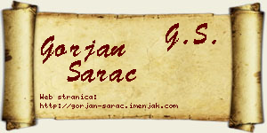 Gorjan Šarac vizit kartica